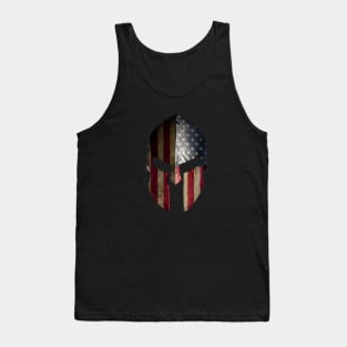 American Spartan Warrior Helmet Tank Top